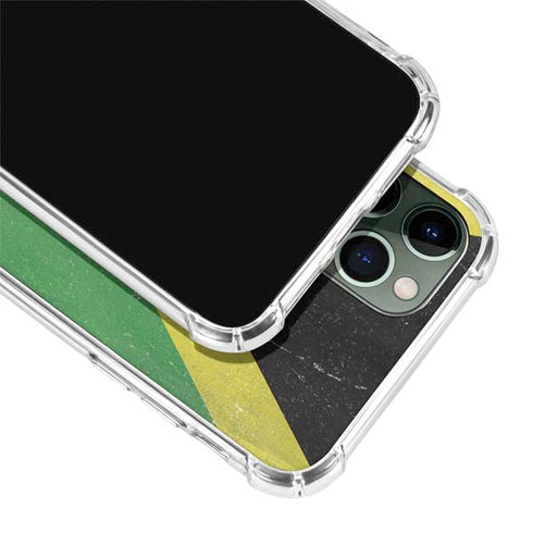 Jamaica Flag Distressed iPhone 12 Pro Clear Case